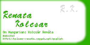 renata kolcsar business card