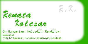 renata kolcsar business card